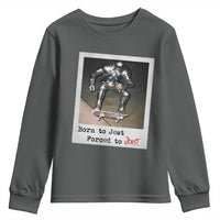 Knights Meme Youth Sweatshirt Born to Jest Forced to Joust - Wonder Print Shop