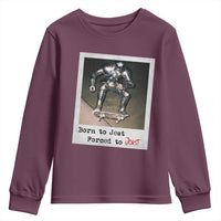 Knights Meme Youth Sweatshirt Born to Jest Forced to Joust - Wonder Print Shop