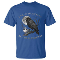 Funny Crow Coffee T Shirt Raven Spooky Halloween Hello Darkness My Old Friend - Wonder Print Shop