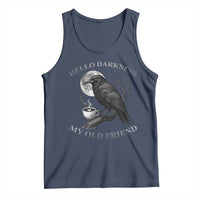 Funny Crow Coffee Tank Top Raven Spooky Halloween Hello Darkness My Old Friend - Wonder Print Shop
