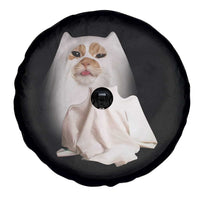 Funny Halloween Ghost Cat Meme Spare Tire Cover - Wonder Print Shop