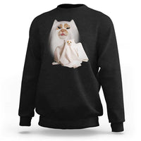 Funny Halloween Ghost Cat Meme Sweatshirt - Wonder Print Shop
