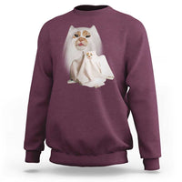 Funny Halloween Ghost Cat Meme Sweatshirt - Wonder Print Shop
