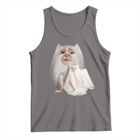 Funny Halloween Ghost Cat Meme Tank Top - Wonder Print Shop