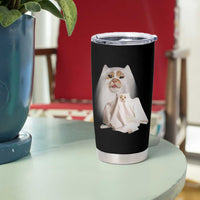 Funny Halloween Ghost Cat Meme Tumbler Cup - Wonder Print Shop