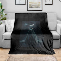 Cat Halloween Throw Blanket Spooky Season Ghost Kitten Haunted Mansion - Wonder Print Shop
