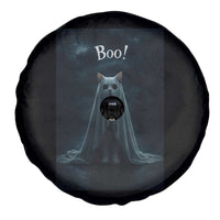 Cat Halloween Spare Tire Cover Spooky Season Ghost Kitten Haunted Mansion - Wonder Print Shop