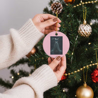 Cat Halloween Ceramic Ornament Spooky Season Ghost Kitten Haunted Mansion - Wonder Print Shop