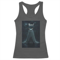 Cat Halloween Racerback Tank Top Spooky Season Ghost Kitten Haunted Mansion - Wonder Print Shop