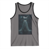Cat Halloween Tank Top Spooky Season Ghost Kitten Haunted Mansion - Wonder Print Shop