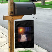 Wizard Cat Garden Flag Weird Funny Retro Halloween Orange Cat Meme - Wonder Print Shop