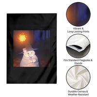 Wizard Cat Garden Flag Weird Funny Retro Halloween Orange Cat Meme - Wonder Print Shop