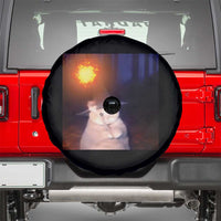 Wizard Cat Spare Tire Cover Weird Funny Retro Halloween Orange Cat Meme - Wonder Print Shop