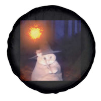 Wizard Cat Spare Tire Cover Weird Funny Retro Halloween Orange Cat Meme - Wonder Print Shop
