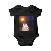 Wizard Cat Baby Onesie Weird Funny Retro Halloween Orange Cat Meme - Wonder Print Shop