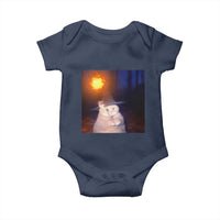 Wizard Cat Baby Onesie Weird Funny Retro Halloween Orange Cat Meme - Wonder Print Shop