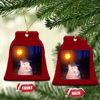 Wizard Cat Ceramic Ornament Weird Funny Retro Halloween Orange Cat Meme - Wonder Print Shop