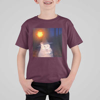 Wizard Cat T Shirt For Kid Weird Funny Retro Halloween Orange Cat Meme - Wonder Print Shop