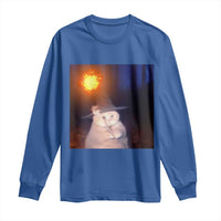 Wizard Cat Long Sleeve Shirt Weird Funny Retro Halloween Orange Cat Meme - Wonder Print Shop