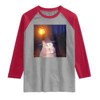 Wizard Cat Raglan Shirt Weird Funny Retro Halloween Orange Cat Meme - Wonder Print Shop