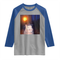 Wizard Cat Raglan Shirt Weird Funny Retro Halloween Orange Cat Meme - Wonder Print Shop