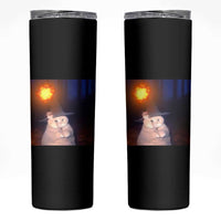 Wizard Cat Skinny Tumbler Weird Funny Retro Halloween Orange Cat Meme - Wonder Print Shop