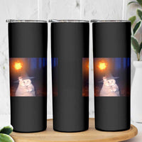 Wizard Cat Skinny Tumbler Weird Funny Retro Halloween Orange Cat Meme - Wonder Print Shop
