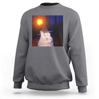 Wizard Cat Sweatshirt Weird Funny Retro Halloween Orange Cat Meme - Wonder Print Shop