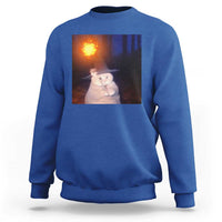 Wizard Cat Sweatshirt Weird Funny Retro Halloween Orange Cat Meme - Wonder Print Shop
