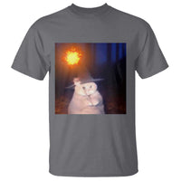 Wizard Cat T Shirt Weird Funny Retro Halloween Orange Cat Meme - Wonder Print Shop