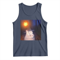 Wizard Cat Tank Top Weird Funny Retro Halloween Orange Cat Meme - Wonder Print Shop