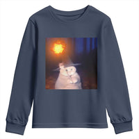 Wizard Cat Youth Sweatshirt Weird Funny Retro Halloween Orange Cat Meme - Wonder Print Shop