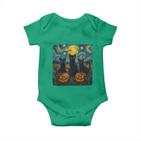 Cat Starry Night Baby Onesie Funny Cat Lover Gifts Halloween Van Gogh - Wonder Print Shop