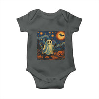 Funny Halloween Ghost Cat Baby Onesie Starry Night Van Gogh Cat Lover Gifts - Wonder Print Shop