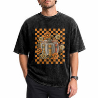 Book Pumpkin Washed Cotton T-Shirt Fall Halloween Book Lover Bookish Gift