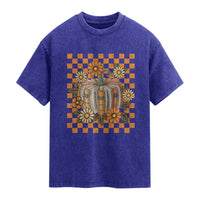 Book Pumpkin Washed Cotton T-Shirt Fall Halloween Book Lover Bookish Gift