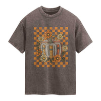 Book Pumpkin Washed Cotton T-Shirt Fall Halloween Book Lover Bookish Gift