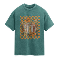 Book Pumpkin Washed Cotton T-Shirt Fall Halloween Book Lover Bookish Gift