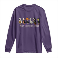 Halloween Funny Goose Long Sleeve Shirt Spooky Season 90s Horror Movie - Wonder Print Shop