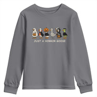 Halloween Funny Goose Youth Sweatshirt Spooky Season 90s Horror Movie - Wonder Print Shop