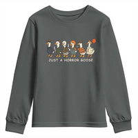 Halloween Funny Goose Costume Youth Sweatshirt Funny Spooky Season Horror Movie - Wonder Print Shop