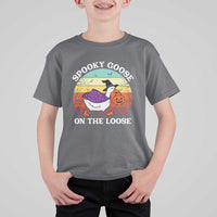 Witchy Silly Goose T Shirt For Kid Retro Girly Halloween Spooky Goose Lover - Wonder Print Shop