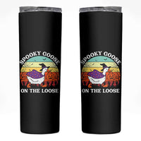 Witchy Silly Goose Skinny Tumbler Retro Girly Halloween Spooky Goose Lover - Wonder Print Shop