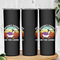 Witchy Silly Goose Skinny Tumbler Retro Girly Halloween Spooky Goose Lover - Wonder Print Shop