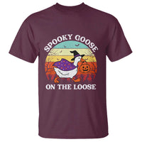 Witchy Silly Goose T Shirt Retro Girly Halloween Spooky Goose Lover - Wonder Print Shop