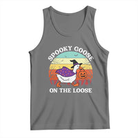 Witchy Silly Goose Tank Top Retro Girly Halloween Spooky Goose Lover - Wonder Print Shop