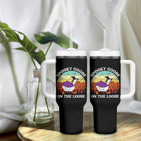 Witchy Silly Goose Tumbler With Handle Retro Girly Halloween Spooky Goose Lover - Wonder Print Shop
