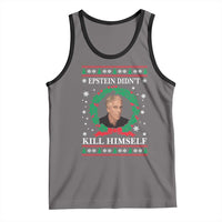 Funny Ugly Christmas Tank Top Epstein Didnt Kill Himself - Wonder Print Shop
