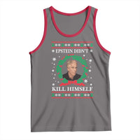 Funny Ugly Christmas Tank Top Epstein Didnt Kill Himself - Wonder Print Shop