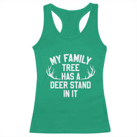 Hunting Racerback Tank Top My Family Tree Has A Deer Stand In It - Wonder Print Shop